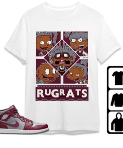 Jordan 1 Mid Cherrywood Team Red Unisex Shirt 90s TV Style, Shirt To Match Sneaker
