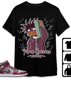 Jordan 1 Mid Cherrywood Team Red Unisex Shirt Money, Shirt To Match Sneaker