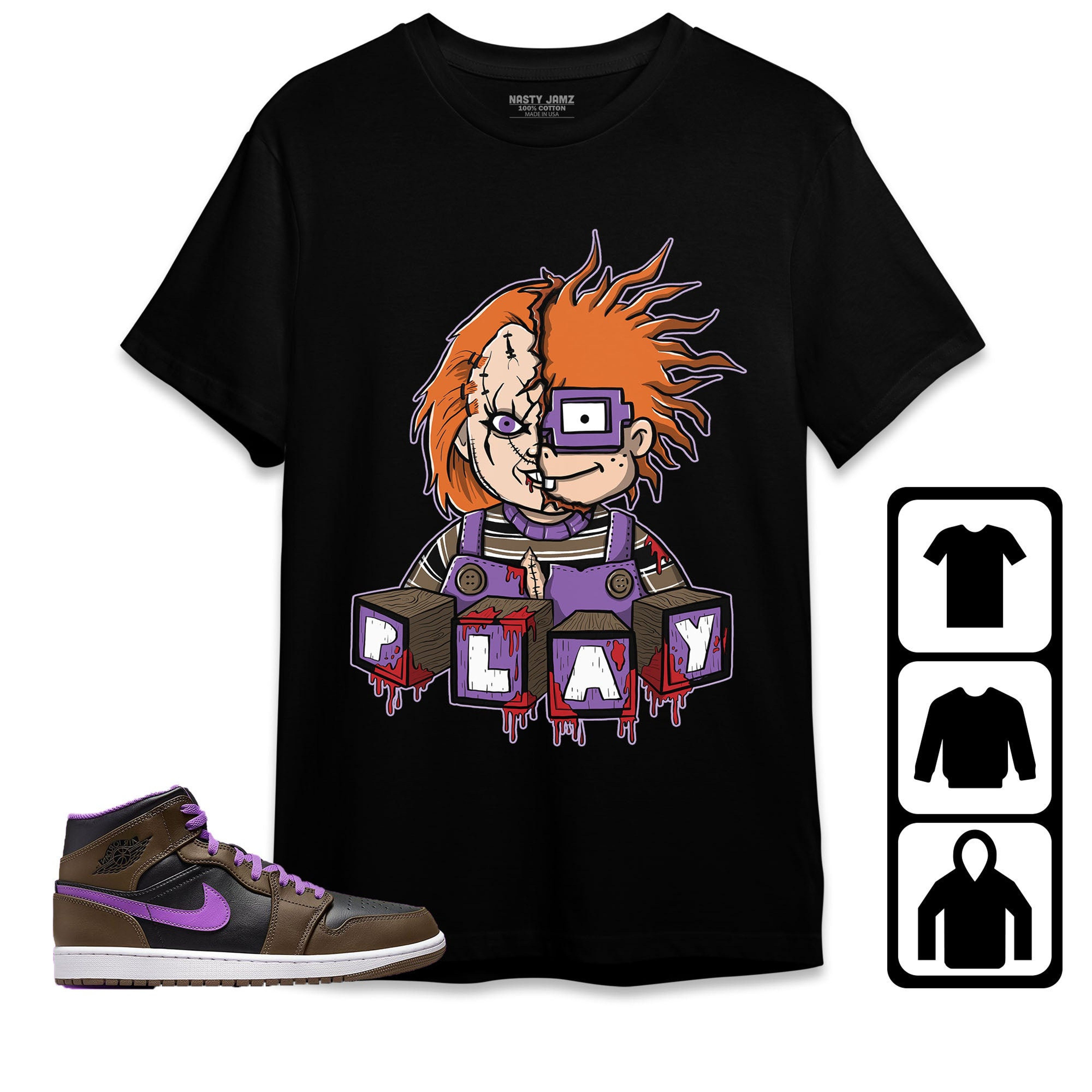 Jordan 1 Mid Palomino Unisex Shirt Chucky Chuk, Shirt To Match Sneaker