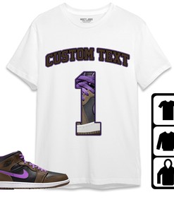 Jordan 1 Mid Palomino Unisex Shirt Number 1 CM1 Custom Text, Shirt To Match Sneaker