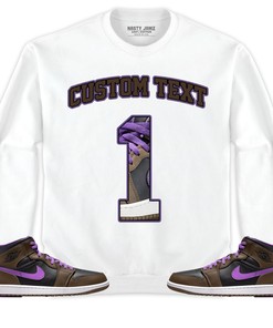 Jordan 1 Mid Palomino Unisex Shirt Number 1 CM1 Custom Text, Shirt To Match Sneaker