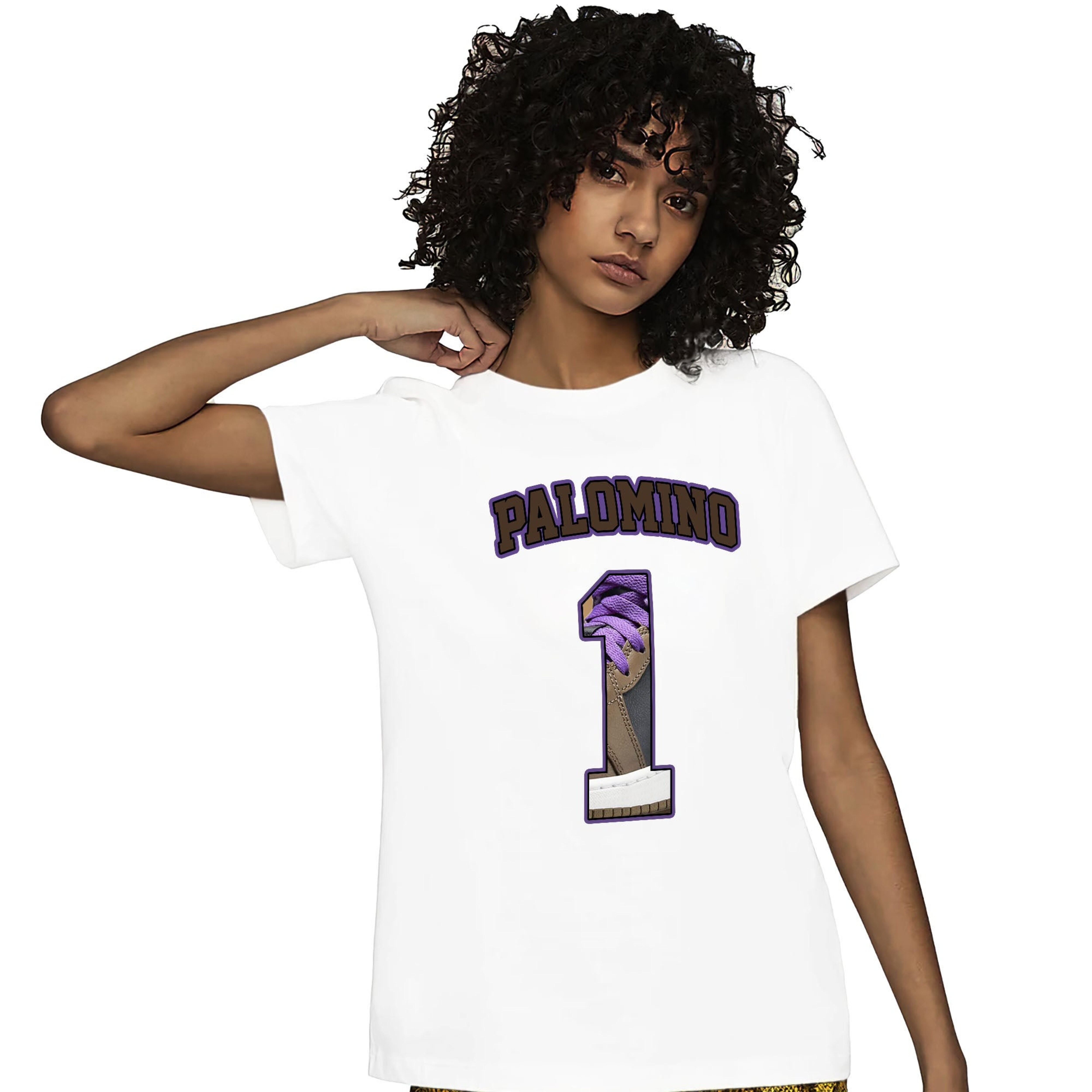 Jordan 1 Mid Palomino Unisex Shirt Number 1 CM1 Name, Shirt To Match Sneaker
