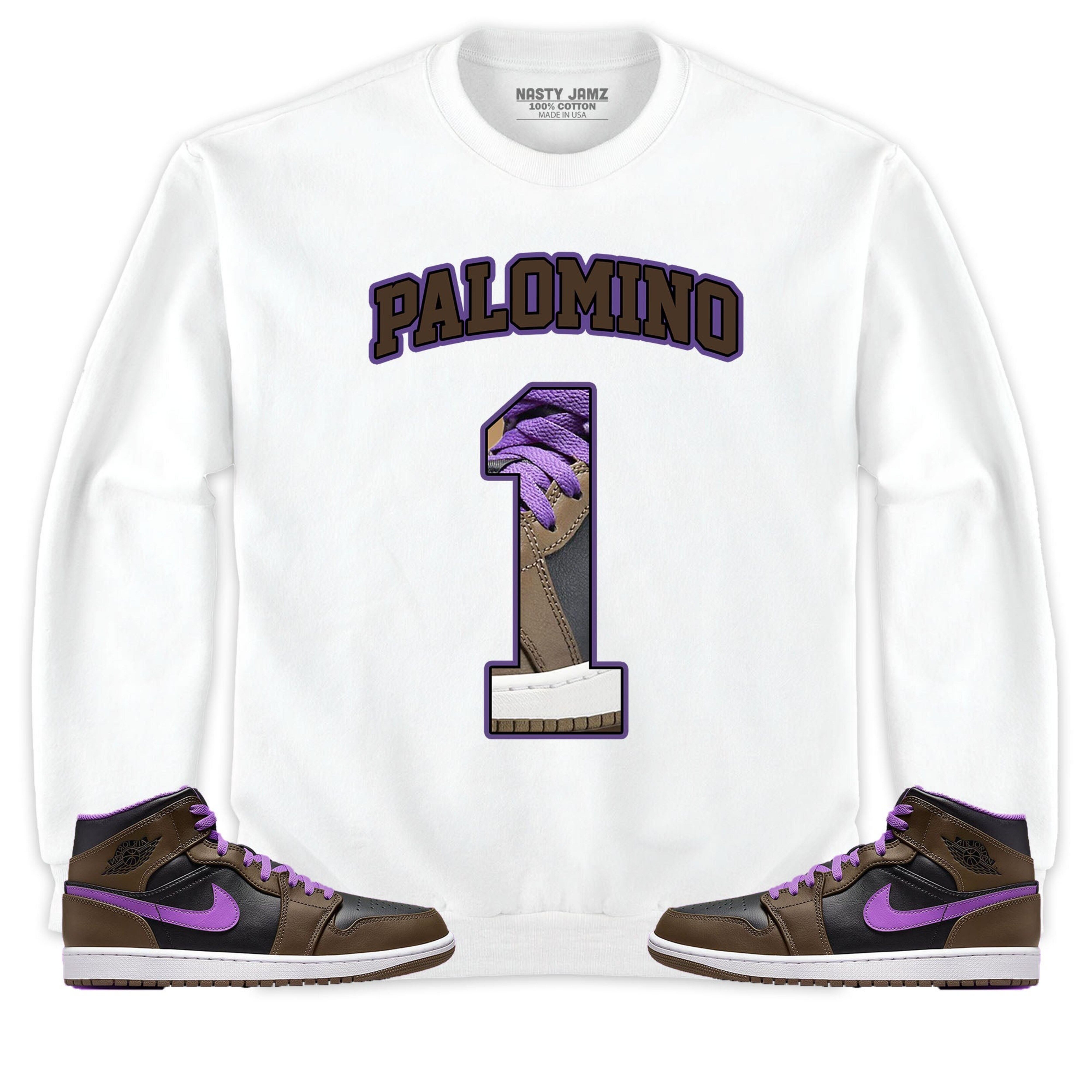 Jordan 1 Mid Palomino Unisex Shirt Number 1 CM1 Name, Shirt To Match Sneaker