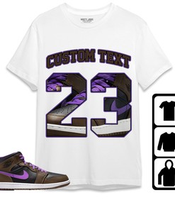 Jordan 1 Mid Palomino Unisex Shirt Number 23 CM1 Custom Text, Shirt To Match Sneaker