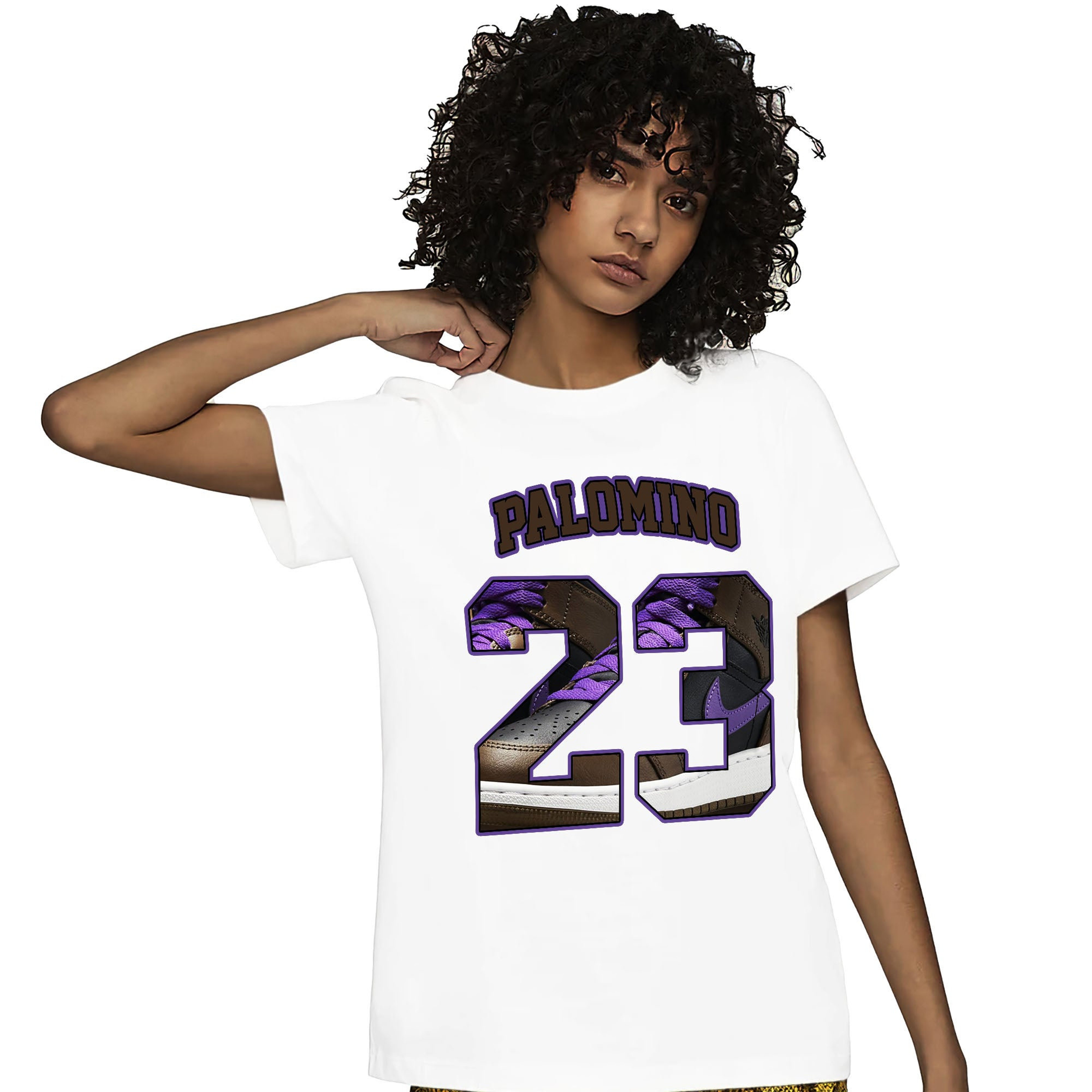 Jordan 1 Mid Palomino Unisex Shirt Number 23 CM1 Name, Shirt To Match Sneaker