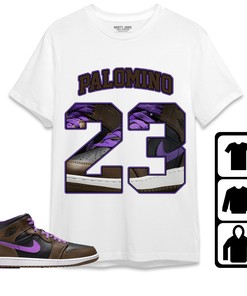 Jordan 1 Mid Palomino Unisex Shirt Number 23 CM1 Name, Shirt To Match Sneaker
