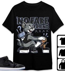 Jordan 1 Mid Space Jam Unisex Shirt Fake Friend Cat And Mouse, Shirt To Match Sneaker