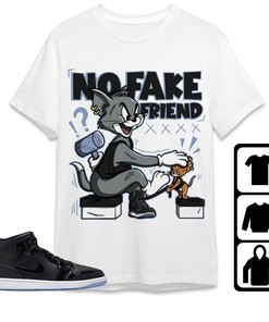 Jordan 1 Mid Space Jam Unisex Shirt Fake Friend Cat And Mouse, Shirt To Match Sneaker