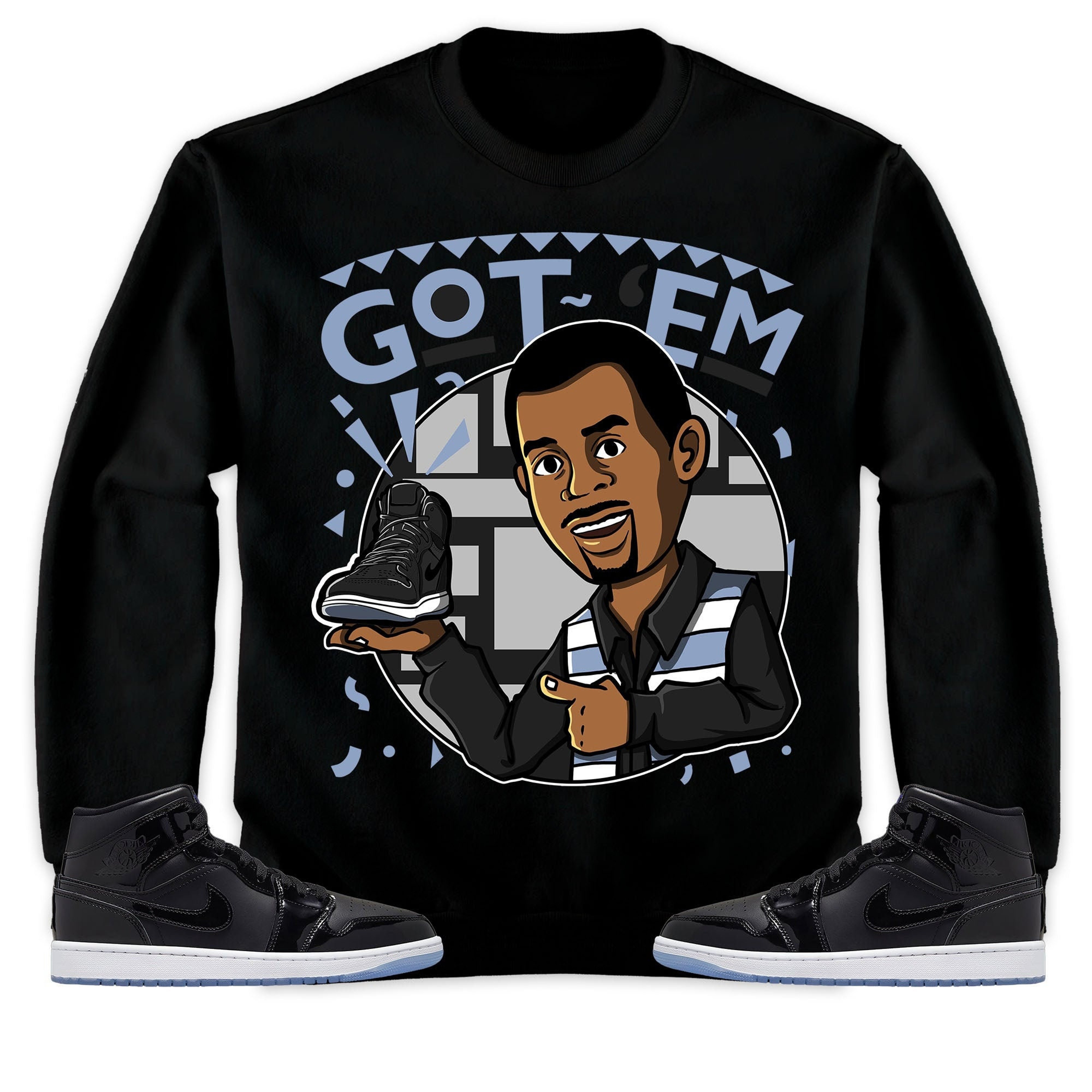 Jordan 1 Mid Space Jam Unisex Shirt Got Em Martin, Shirt To Match Sneaker