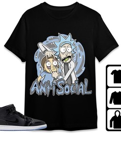 Jordan 1 Mid Space Jam Unisex Shirt Rick Anti Social, Shirt To Match Sneaker