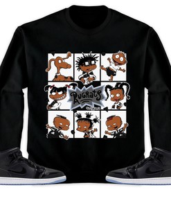Jordan 1 Mid Space Jam Unisex Sweatshirt, Hoodie 90s Cartoon, Shirt To Match Sneaker