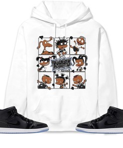 Jordan 1 Mid Space Jam Unisex Sweatshirt, Hoodie 90s Cartoon, Shirt To Match Sneaker