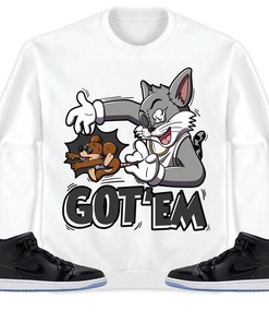 Jordan 1 Mid Space Jam Unisex Sweatshirt, Hoodie Got Em Cat And Mouse, Shirt To Match Sneaker
