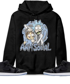 Jordan 1 Mid Space Jam Unisex Sweatshirt, Hoodie Rick Anti Social, Shirt To Match Sneaker
