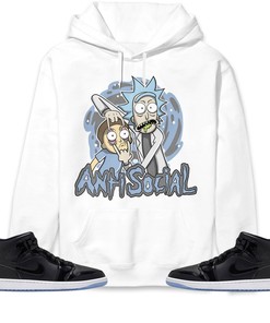 Jordan 1 Mid Space Jam Unisex Sweatshirt, Hoodie Rick Anti Social, Shirt To Match Sneaker