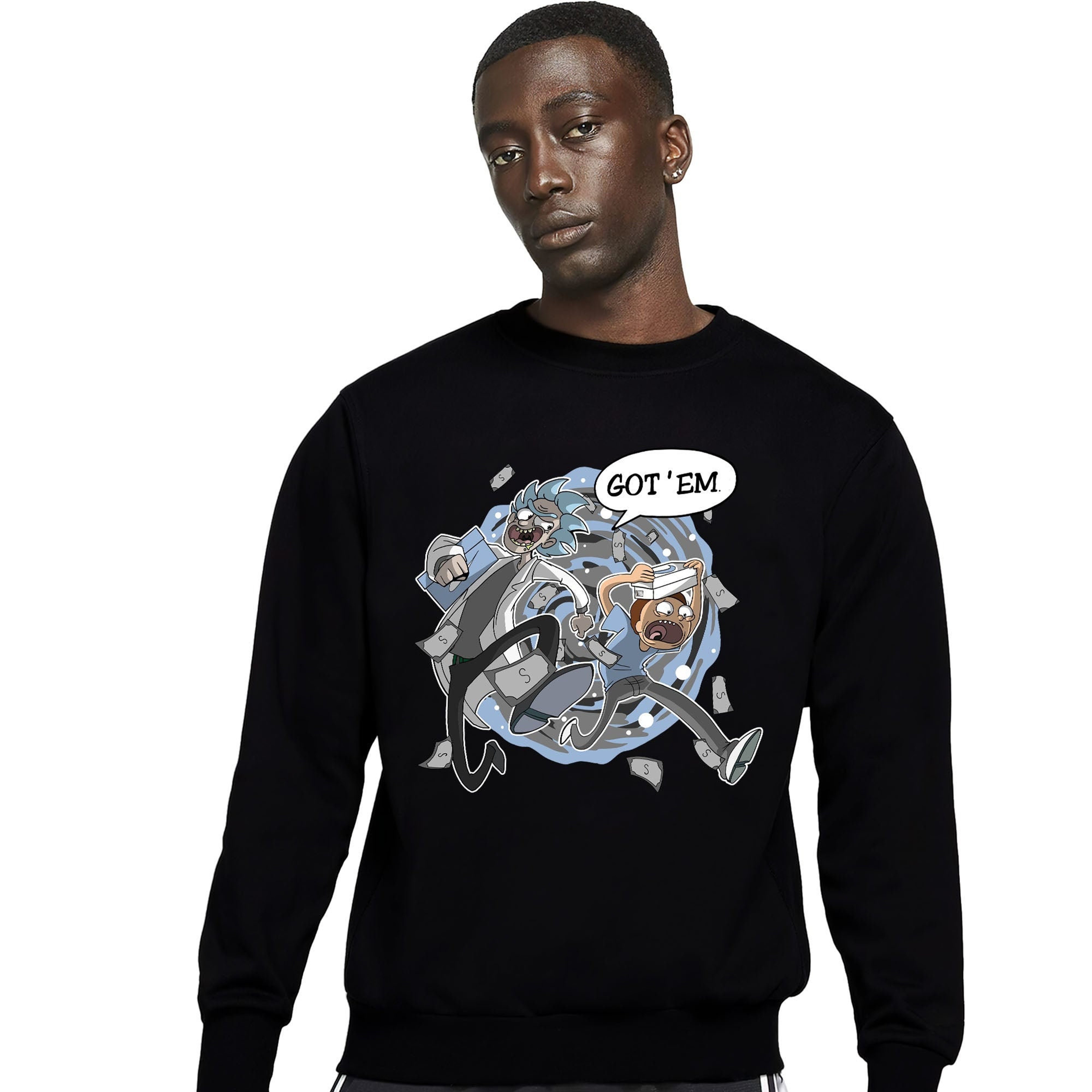 Jordan 1 Mid Space Jam Unisex Sweatshirt, Hoodie Rick Got Em, Shirt To Match Sneaker