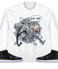 Jordan 1 Mid Space Jam Unisex Sweatshirt, Hoodie Rick Got Em, Shirt To Match Sneaker