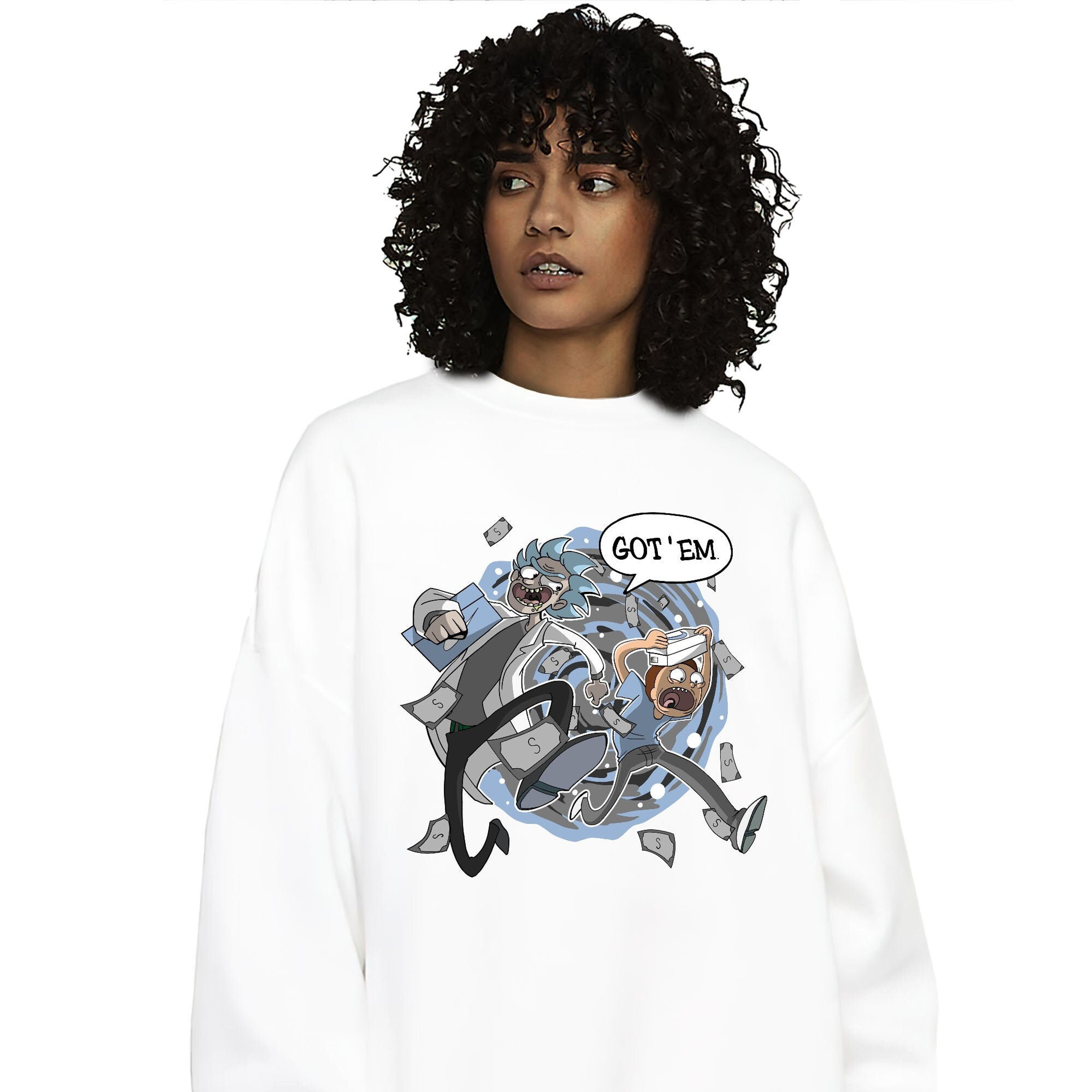Jordan 1 Mid Space Jam Unisex Sweatshirt, Hoodie Rick Got Em, Shirt To Match Sneaker