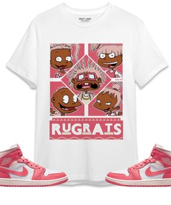 Jordan 1 Mid Strawberries and Cream Unisex Shirt 90s TV Style, Shirt To Match Sneaker
