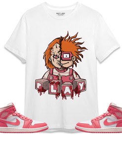 Jordan 1 Mid Strawberries and Cream Unisex Shirt Chucky Chuk, Shirt To Match Sneaker