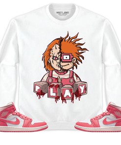 Jordan 1 Mid Strawberries and Cream Unisex Shirt Chucky Chuk, Shirt To Match Sneaker
