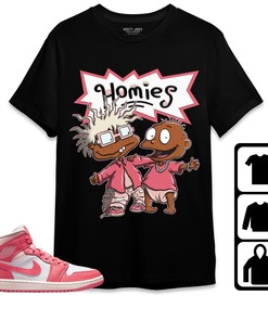 Jordan 1 Mid Strawberries and Cream Unisex Shirt Homies, Shirt To Match Sneaker