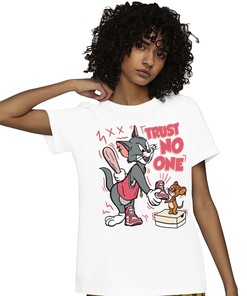 Jordan 1 Mid Strawberries and Cream Unisex Shirt Trust No One Cat And Mouse, Shirt To Match Sneaker