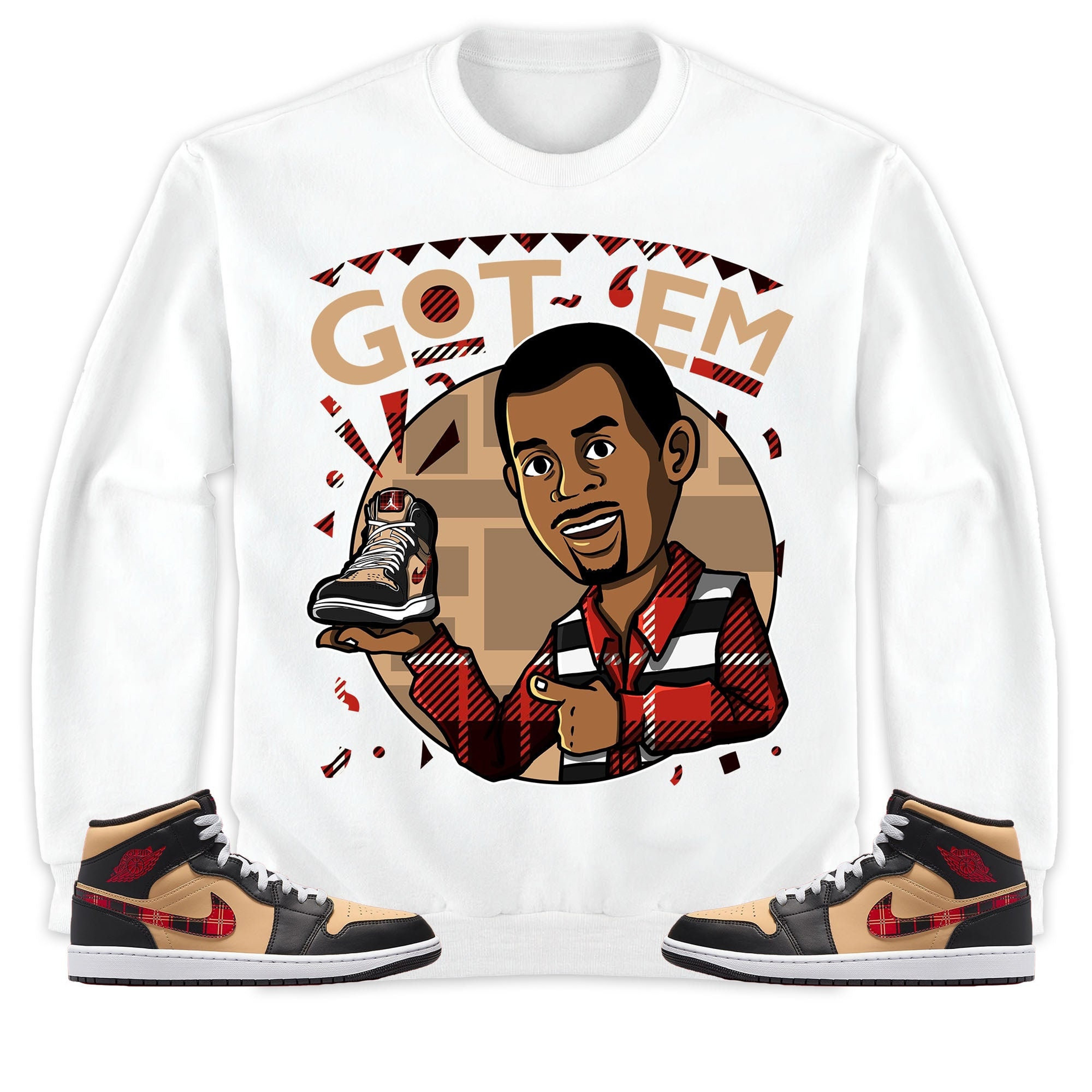 Jordan 1 Mid Tartan Unisex Shirt Got Em Martin, Shirt To Match Sneaker