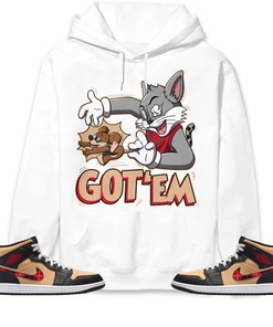 Jordan 1 Mid Tartan Unisex Sweatshirt, Hoodie Got Em Cat And Mouse, Shirt To Match Sneaker