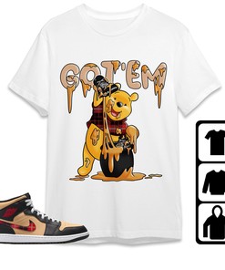 Jordan 1 Mid Tartan Unisex T-Shirt, Sweatshirt, Hoodie, Got Em Winnie The Pooh, Shirt To Match Sneaker