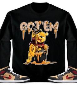 Jordan 1 Mid Tartan Unisex T-Shirt, Sweatshirt, Hoodie, Got Em Winnie The Pooh, Shirt To Match Sneaker