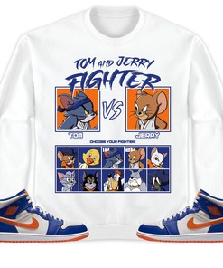 Jordan 1 Mid Wheaties Knick Unisex Shirt Cat And Mouse Fighter, Shirt To Match Sneaker