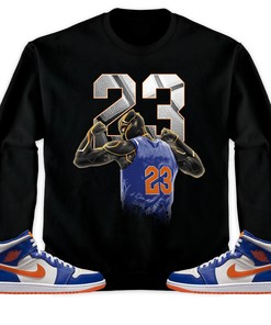 Jordan 1 Mid Wheaties Knick Unisex Shirt Number 23 Panther, Shirt To Match Sneaker