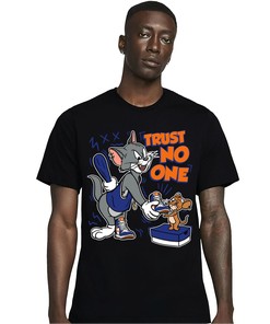 Jordan 1 Mid Wheaties Knick Unisex Shirt Trust No One Cat And Mouse, Shirt To Match Sneaker