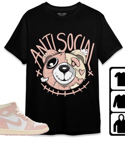 Jordan 1 OG Washed Pink Unisex Shirt Anti Social Head Ber, Shirt To Match Sneaker