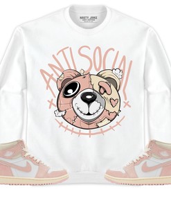 Jordan 1 OG Washed Pink Unisex Shirt Anti Social Head Ber, Shirt To Match Sneaker