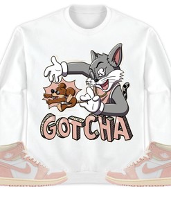 Jordan 1 OG Washed Pink Unisex Shirt Gotcha Cat And Mouse, Shirt To Match Sneaker