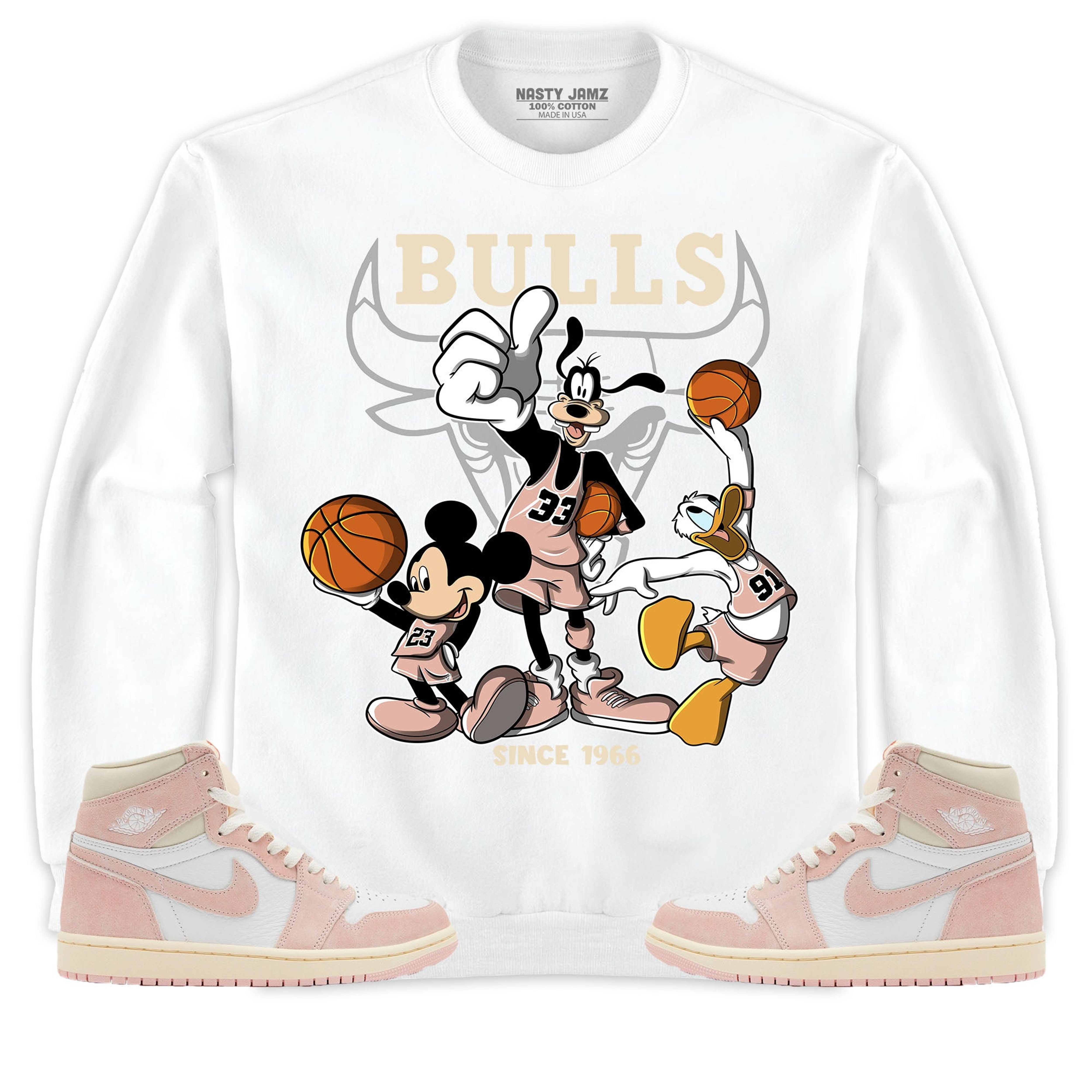 Jordan 1 OG Washed Pink Unisex Shirt, Hoodie Sweatshirt Disney Basketball, Shirt To Match Sneaker