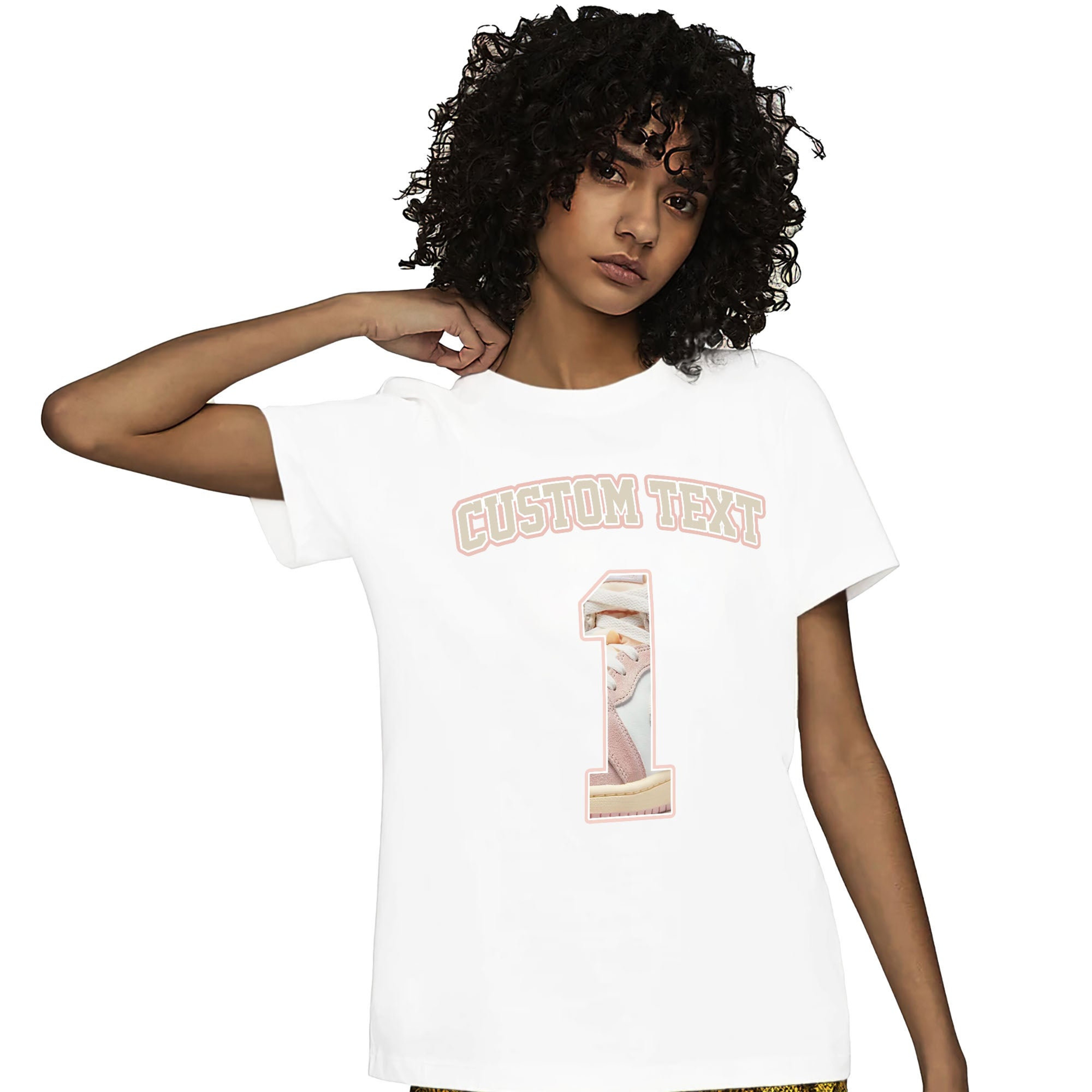Jordan 1 OG Washed Pink Unisex Shirt Number 1 CM1 Custom Text, Shirt To Match Sneaker