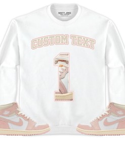 Jordan 1 OG Washed Pink Unisex Shirt Number 1 CM1 Custom Text, Shirt To Match Sneaker