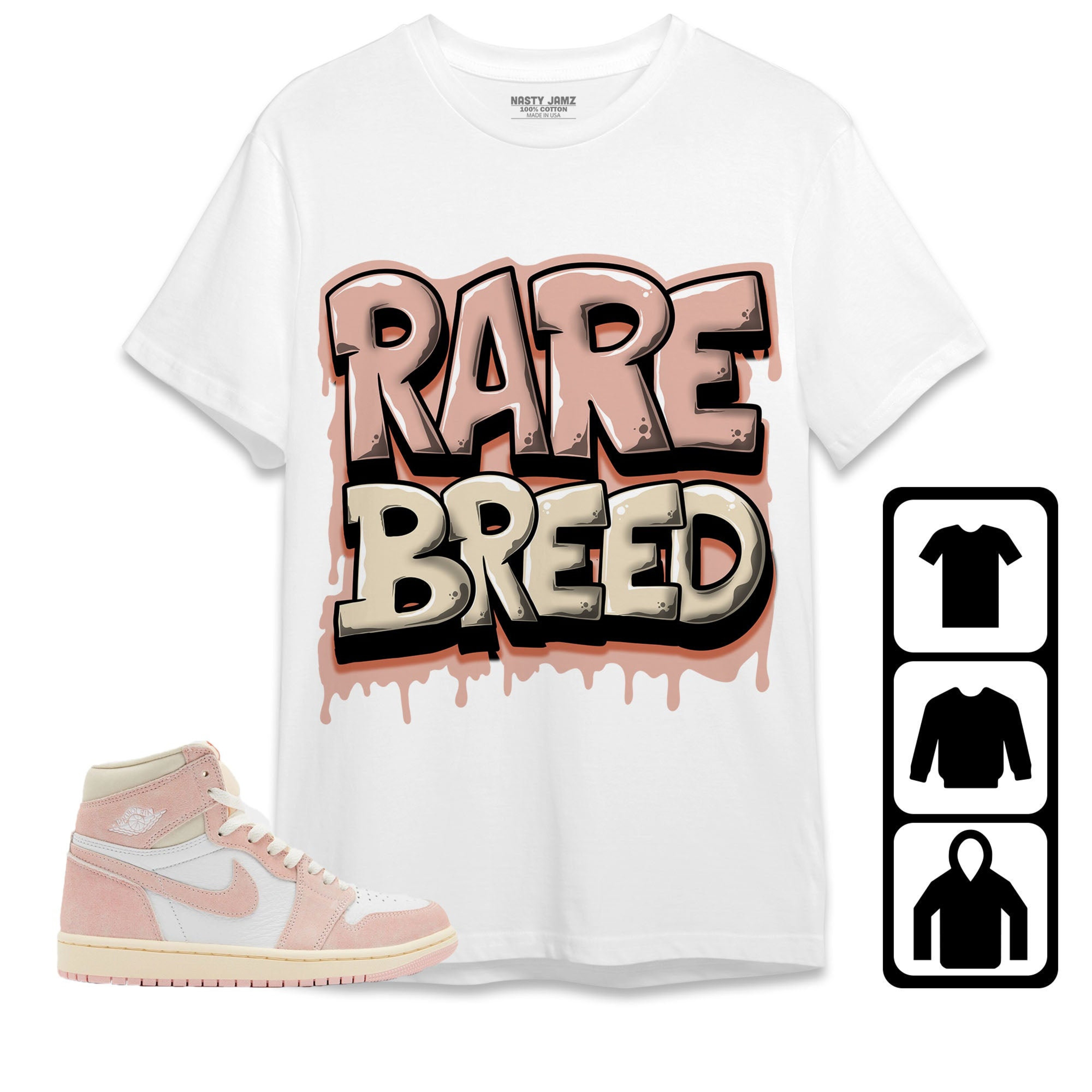Jordan 1 OG Washed Pink Unisex Shirt Rare Breed, Shirt To Match Sneaker