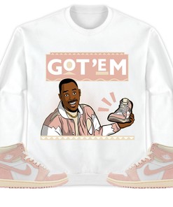 Jordan 1 OG Washed Pink Unisex Sweatshirt, Hoodie Got Em 90s TV Style, Shirt To Match Sneaker