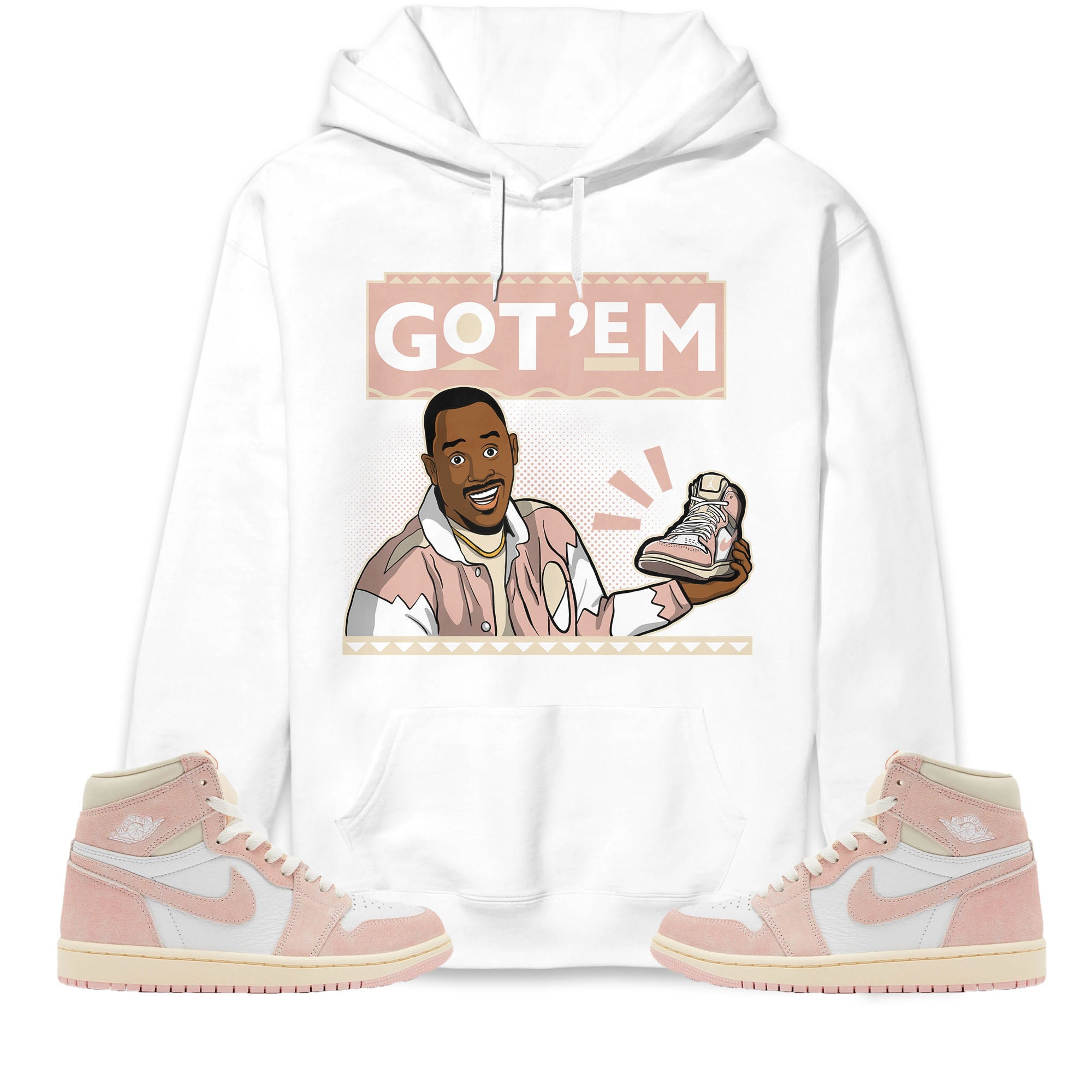 Jordan 1 OG Washed Pink Unisex Sweatshirt, Hoodie Got Em 90s TV Style, Shirt To Match Sneaker