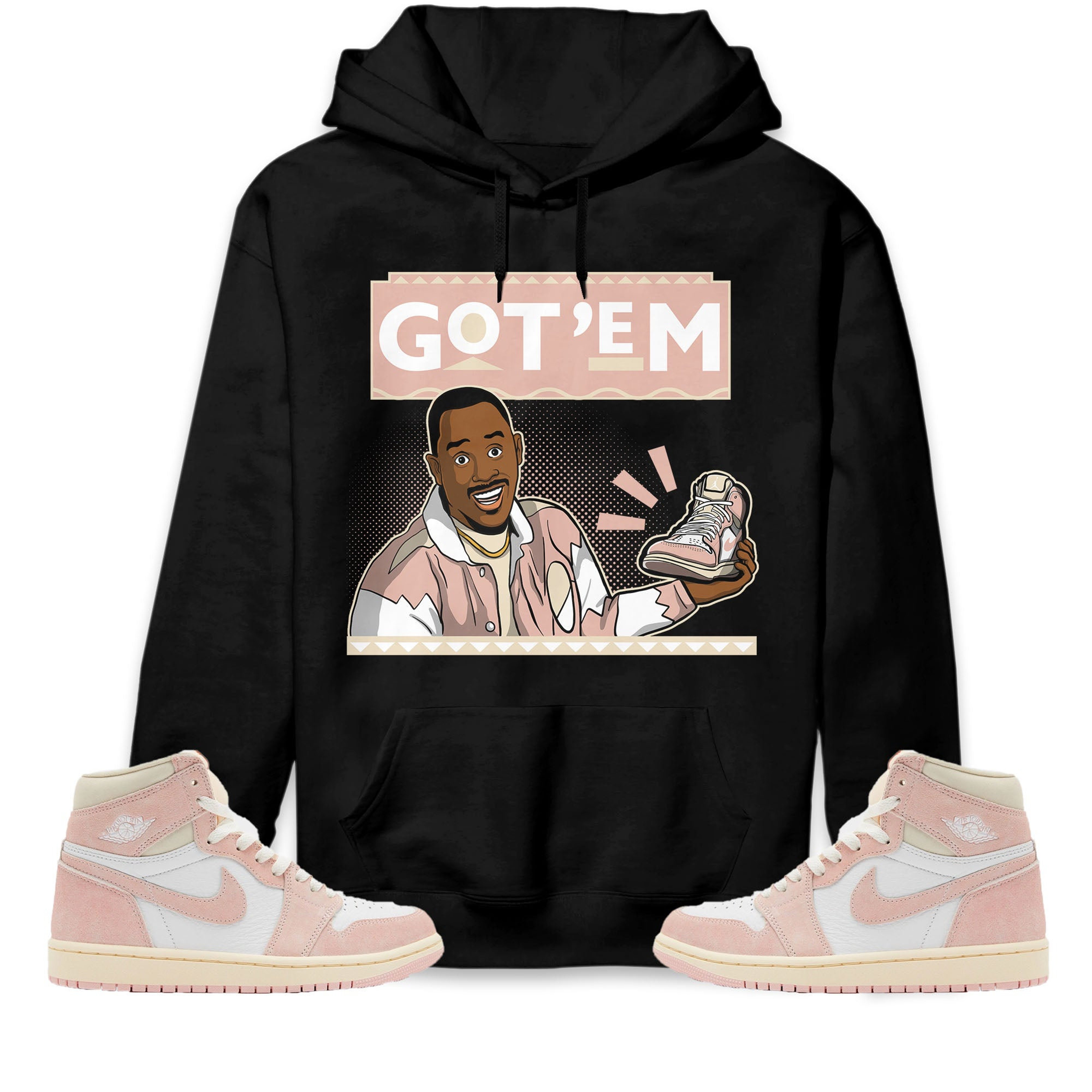 Jordan 1 OG Washed Pink Unisex Sweatshirt, Hoodie Got Em 90s TV Style, Shirt To Match Sneaker