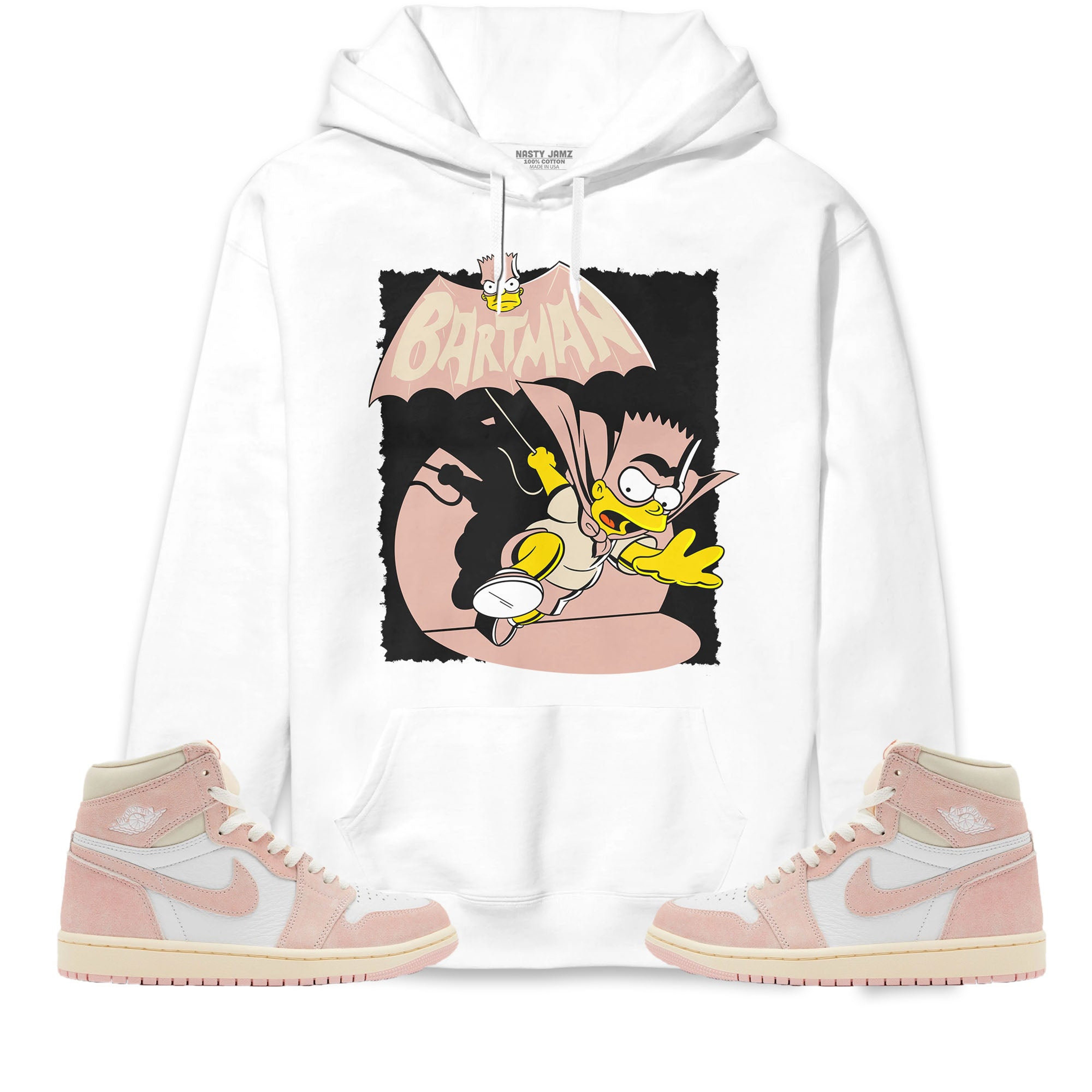 Jordan 1 OG Washed Pink Unisex Sweatshirt, Hoodie Shirts Bartman Simpson, Shirt To Match Sneaker