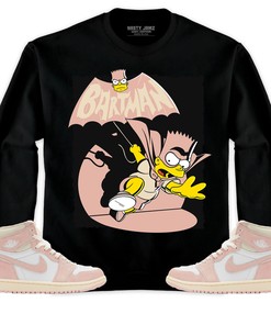 Jordan 1 OG Washed Pink Unisex Sweatshirt, Hoodie Shirts Bartman Simpson, Shirt To Match Sneaker