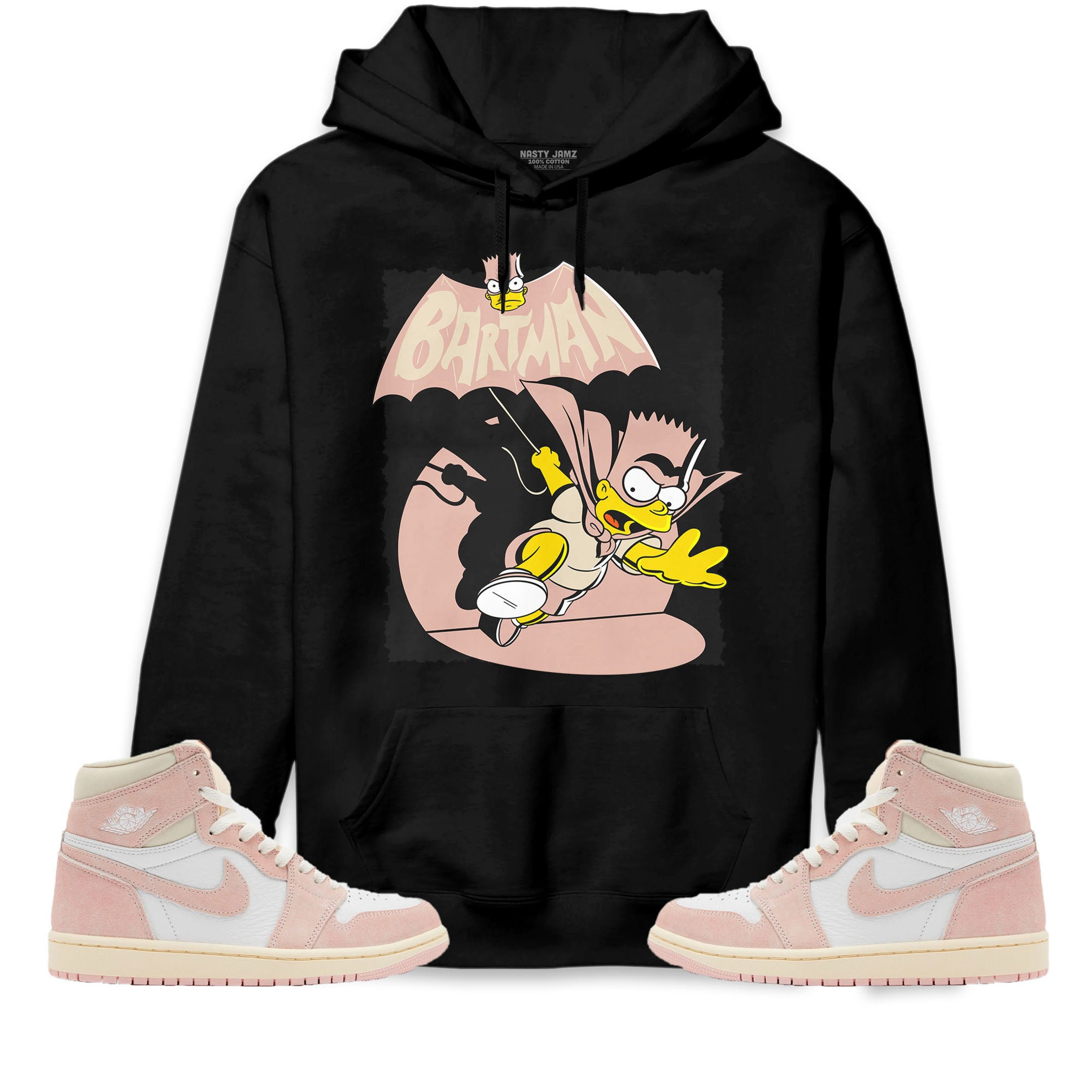 Jordan 1 OG Washed Pink Unisex Sweatshirt, Hoodie Shirts Bartman Simpson, Shirt To Match Sneaker