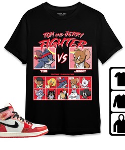 Jordan 1 Spiderman Across the Spider-Verse Unisex Shirt Cat And Mouse Fighter, Shirt To Match Sneaker