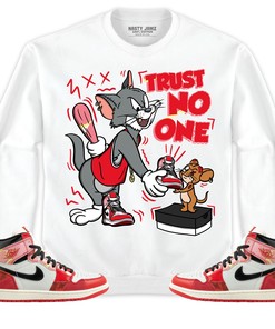 Jordan 1 Spiderman Across the Spider-Verse Unisex Shirt Trust No One Cat And Mouse, Shirt To Match Sneaker