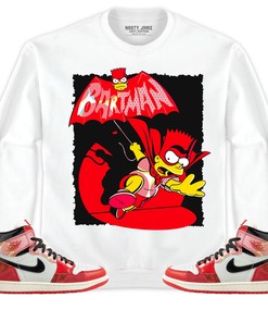Jordan 1 Spiderman Across the Spider-Verse Unisex Sweatshirt, Hoodie Shirts Bartman Simpson, Shirt To Match Sneaker